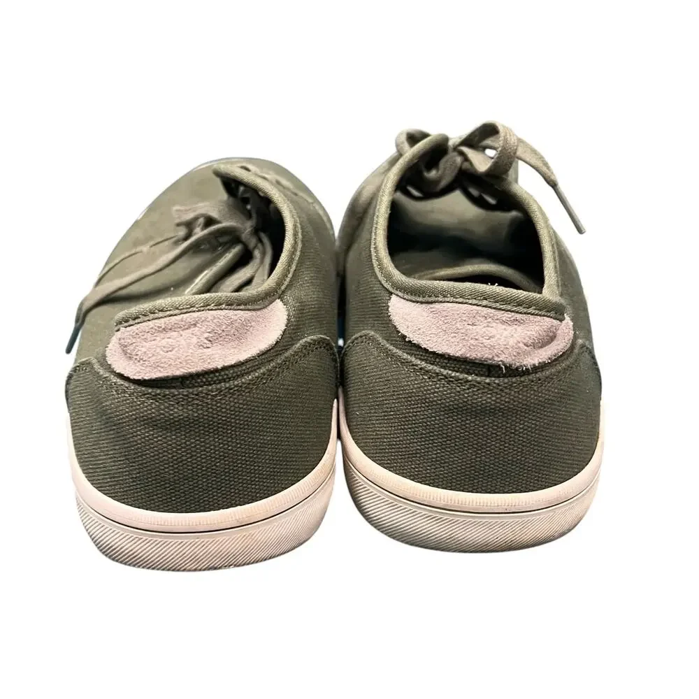 TOMS men’s olive green canvas dress sneakers sz 11M